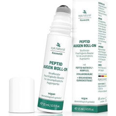 Acu dabiskais acu rullītis pret grumbām, tumšiem lokiem un maisiņiem - ar peptīdu matrixyl kompleksu, hialuronskābi un gurķu ekstraktu - vegānisks, atvēsinošs acu rullītis vīriešiem un sievietēm.