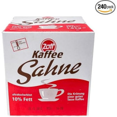 Zott kafijas krējuma porciju iepakojums 10% tauku (240 x 10g tasītes) - 240 porcijas