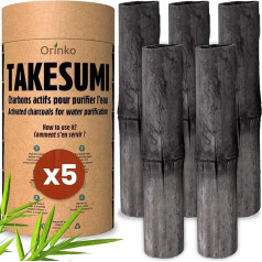 Binchotan 5x aktīvās ogles ūdens filtrs no bambusa ūdens attīrīšanai karafā ar ūdeni