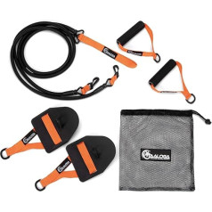 TAALOGA® 2-in-1 Pull Rope peldēšanas treniņš Pull Rope treniņš ar rokas lāpstiņām un rokturiem