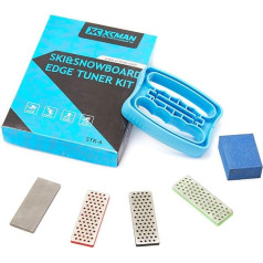 XCMAN Alpine Freeride Snowboard Edge Bevel Tuning Kit Edge Care Kit -Side Ski Angle Tool +3 dimanti +Gummi akmens