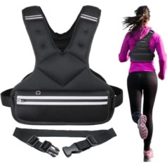 JoyPlus regulējama svara veste, sprādzes stiprības treniņu skriešanas veste, treniņu aprīkojums, sporta vingrinājumi, fitness, svara zudums 4-8LB / 6-16LB vīriešiem, sievietēm