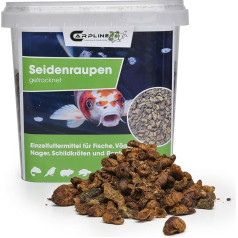 Carpline24 Žāvētas zīdtārpiņi 250 g - proteīniem bagāti kukaiņi kā barība putniem, koi, rāpuļiem, ežiem un grauzējiem, putnu barība, zivju barība