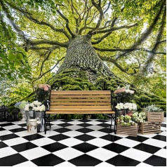 Arsey Gobelēns Liels koks Debesu zaļš sienas piekaramais Dabas ainavu gobelēni Estētiski sienas dvieļi Sienas sega Sienas audums viesistabai un guļamistabai 320 x 240 cm