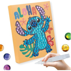 CRYSTAL ART Stitch Junior 8x10 lielo Disney dārgakmeņu komplekts 12 mm