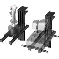 2er-Set Tischhalterung für Flight Sim HOTAS - saderīgs ar Logitech X56/X52/X52/X52 Pro, Thrustmaster Hotas Warthog/T.16000M/T-Flight Hotas 4/X un SimTask Farmstick/Sol-R2/Sol-R1, Winwing Orion Hotas.
