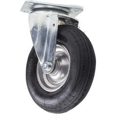 RS PRO grozāms gultņu grozāms ritenis Riteņa diametrs 200 mm 75 kg Ges H 240 mm Ritenis B 50 mm 135 x 110 mm Gumijas materiāls