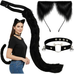 Kaķa/lapsas kostīms 3el melns 26587