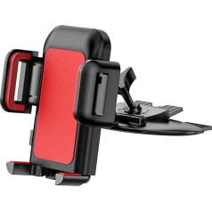 Kompaktdiska telefona turētājs, CD tālruņa turētājs automašīnai, viena pieskāriena 360° rotācijas regulējamas atbalsta kājas, saderīgs ar iPhone 15 14 13 12 11/Pro Max/XS/XR/XR/X/8/7, Samsung 20 10 9, Sony, Huawei utt. -