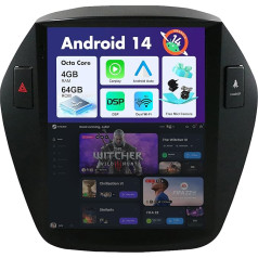 SXAUTO Android 12 auto radio Hyundai i30 (2017-2018) - Iebūvēts Carplay/Android Car - LED kamera + mikrofons - 4G + 64G - DAB 360-CAM vadība no stūres rata Fast Boot WiFi AHD Bluetooth - 2 DIN IPS 9.7
