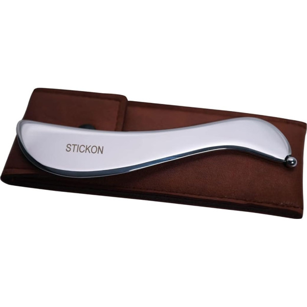JustSun Gua Sha skrāpis Mīksto audu masāžas rīki Nerūsējošā tērauda IASTM rīks Spa akupunktūras terapijai Muskuļu sāpju mazināšanai (Style 16)