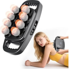 8 galvas masāžas pistoles dziļajiem audiem - 16 piedziņas masāžas pistoles, kakla masāžas pistoles ar 30 līmeņiem un 3 režīmiem, elektriskā masāžas pistoles kājām, rokām, viduklim, mugurai, sēžamvieta, sēžamvieta, ķermenim