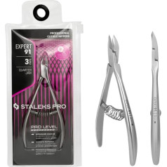 STALEKS PRO by Natury Nails Profesionālas 3 mm nerūsējošā tērauda naglu kutikulu skuvekļi Expert (NE-91-3)