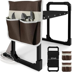 Garten-Kniebank und Sitz, Garten-Kniebank, faltbarer Gartenhocker mit Kippschutz und 25,4 cm dicker und breiter weicher Garten-Kniepolster, tolles Gartengeschenk für Damen, Herren und Senioren
