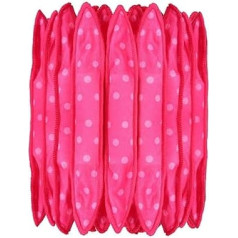Putuplastu ruļļu ruļļi Sponge Cushion Curlers Mīksti elastīgi DIY matu veidošanas ruļļu instrumenti gariem, vidēja garuma un īsiem matiem, rozā sarkana, 30 gab. iepakojumā