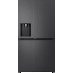 LG Electronics GSJC41EPPE Sānu ledusskapis ar durvīs iebūvētu funkciju, nav nepieciešams fiksēts ūdens pieslēgums Modern Flat Door Essence Matte Black
