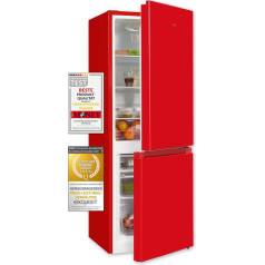Exquisit Kombinētais ledusskapis un saldētava KGC231-60-010E Sarkans | Sienas iekārta | 175 L tilpums | Sarkans