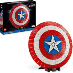 LEGO 76262 Marvel Captain Americas Shield Set, Avengers modeļu komplekts pieaugušajiem ar mini figūriņu, vārda plāksnīti un Tora āmuru, kolekcionējama bezgalības sāgas dāvanu ideja vīriešiem, sievietēm, viņam, viņai