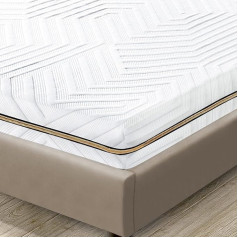BedStory 7,5 cm Memory Foam Topper, matrača virskārta 4 Fusion (gēls + bambuss + zaļā tēja + vara joni), matrača virskārta ar mazgājamu pārvalku, ērts matrača virskārtas matračiem Gulta Dīvāns Gulta