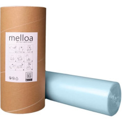 MELLOA Uzpildes plēve autiņbiksītēm, kas saderīga ar Tommee Tippee Sangenic TEC Simplee Twist & Click uzpildes kasetēm (zila, 200 m + papīra tūbiņa)