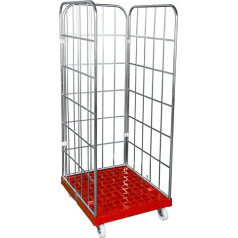 Rullīšu konteiners 1650 mm 3-sānu cinkots 682 pamatplāksne