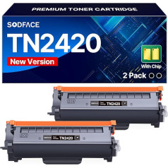 SODFACE TN2420 TN2410 Toneris saderīgs ar Brother TN2420 TN2410 priekš Brother MFC L2710DW MFC-L2710DW MFC-L2710DW MFC-L2710DN HL-L2350DW DCP-L2530DW HL-L2375DW MFC-L2750DW MFC-L2730DW Printeris