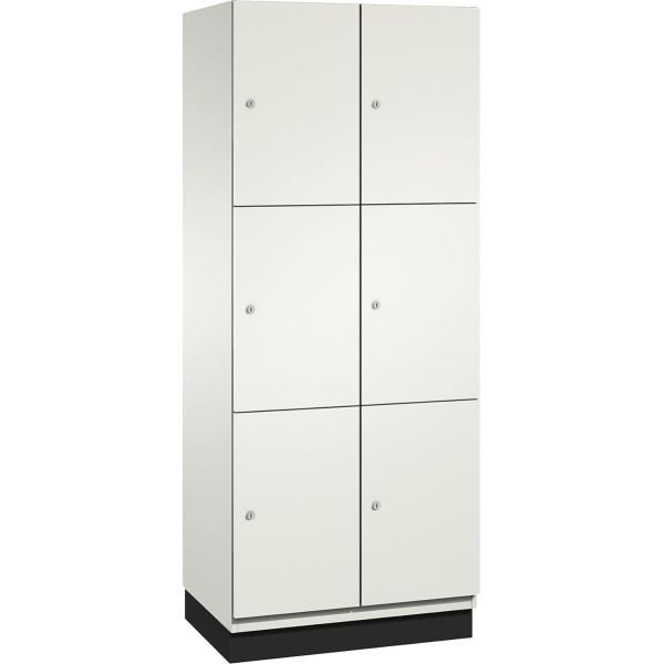 C + P Möbelsysteme C+P | Cambio 3 skapītis | 2 nodalījumi | Pure White | HPL durvis | W 800 mm | 6 nodalījumi