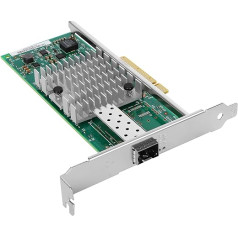 Euqvos PCIe Ethernet tīkla karte Intel X520-DA1 82599ES Chipset PCIe 2.0 x8 10Gb Single Port SFP+ LAN karte Atbalsta Windows Server/Windows/Linux/VMware/ESX