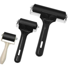 AIFUDA gumijas rullīši, līmējošais rullītis tintes krāsu blokiem, štancēšanai, drukāšanai, amatniecībai un tapetēm (3,5 cm, 5,9 cm un 9,9 cm/1,37 collas, 2,36 collas un 3,93 collas)