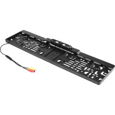 Automašīnas numura zīmes rāmis melns ar atpakaļgaitas kameru (infrasarkans)