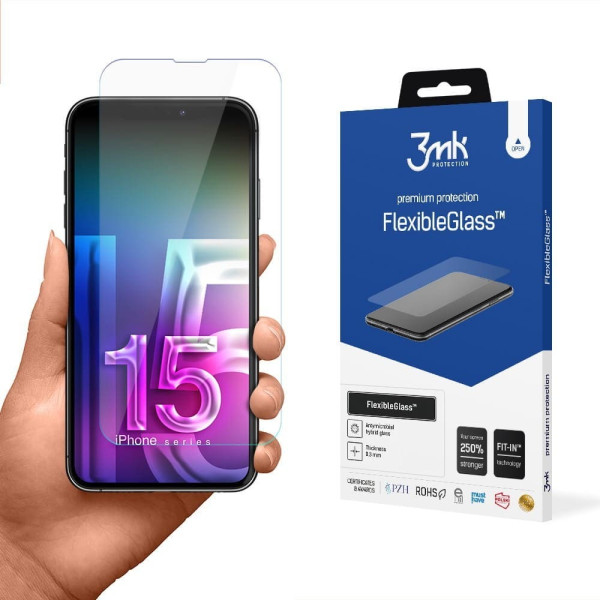 Hibrīds stikls flexibleglass iphone 15 6,1 collu