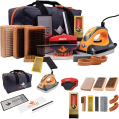 RaceWax Elite slēpju un snovborda tūninga komplekts: Komplektā ietilpst gludeklis, vasks, apmales instrumenti un grīdas remonta komplekts.