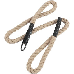 RiToEasysports 300 cm Arm Power Training kāpšanas virve fitnesa fitnesa fitnesam izturīga videi draudzīga kaņepju virve dzelzs āķa kāpšanas izturība