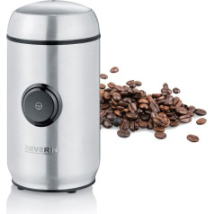 Severin kafijas un garšvielu dzirnaviņas inox, ietilpība 50 g, ievelkamais kabelis, 2 nerūsējošā tērauda asmeņi, jauda 150 W km3879