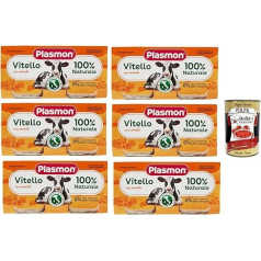 Plasmon Carne Vitello e cereale 6 x (2 x 80 g) ar itāļu gaļu, 100 % dabīga, bez cietes un pievienotām cietēm + itāļu gardēžu polpa 400 g