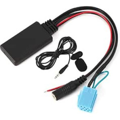 Auto Aux-in adapteris, 8-pin Bluetooth AUX IN kabelis, audio video palīgadapteris ar mikrofonu, brīvroku komplekts Smart Fortwo 450