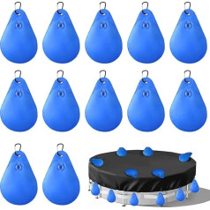 HUIKUANGEU Baseina pārsega atsvari ūdens maisiņš, 12 baseina ūdens maisiņu iepakojums, baseina atsvaru maisiņš, ziemas baseina brezenta atsvaru maisiņš, sabiezinātas baseina sienas kabatas, peldbaseina pārsegam