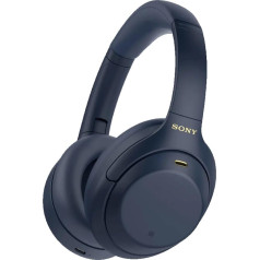 Sony WH-1000XM4 bezvadu Bluetooth austiņas ar trokšņu slāpēšanu (30 h akumulators, skārienjūtīgais sensors, ātrās uzlādes funkcija, optimizētas Amazon Alexa, austiņas ar mikrofonu), pusnakts zila krāsā