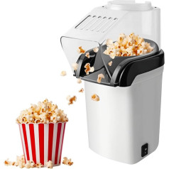 1200 W popkorna aparāts, mini karstā gaisa popkorna aparāts, veselīgs, bez eļļas un taukiem, 2 minūtes, ar vienu pieskārienu darbināms mājās, filmām, Ziemassvētkiem, ballītēm, futbola vakaram