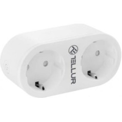 Tellur WiFi AC Dual Plug, Energy reading, 16A, 2400W