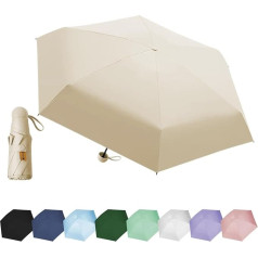 EEPLUYTY Mini lietussargs, sešu kaulu lietussargs, UV aizsardzības lietussargs, āra saulessargs, lietus vai saules lietussargs, UV aizsardzība un pārnēsājams lietussargs