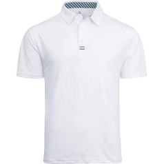 JACKETOWN Polo krekls Vīriešu īsām piedurknēm Plain Golf Polo krekli Poga Placket Izšūšana Svītras T-krekls Vīriešu elpojošs Polo krekls Sportisks Activewear Polo Teniss Ātri žāvējoša Vasaras M-3XL