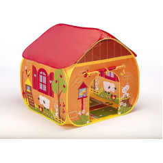POP UP bērnu rotaļu telts, kas veidota kā lauku sēta ar unikālu apdrukātu grīdas segumu : rotaļu telts zēniem/meitenēm/spēļu māja/istabas namiņš/traktora rotaļlieta.