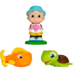 CoComelon CMW0030 Bath Fun Friends JJ, Fish & Turtle Vannas rotaļlieta bērniem no 18 mēnešiem