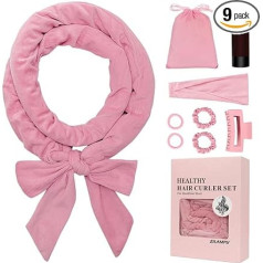 ZILAMPU matu ruļļi bez karstuma uz nakti - 70 collu garš velūrveida ruļļu aproce gariem matiem gulēšanai sievietēm un meitenēm