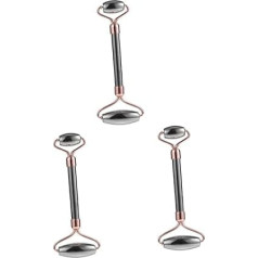 MERRYHAPY 3 x Roller Massager ādas kopšanas komplekti Eye Roller masāžas sejas veltnis sievietēm Jade ādas veltnis sejas skrāpēšanas birste matu griezēju tīrīšanas ierīce masāžas akmens veltnis Ore