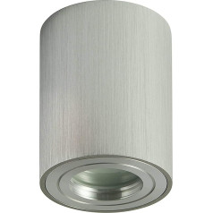 6er Set Aufbaustrahler IP44 Bad Außen rund Badezimmer Einbauleuchte Rahmen mit GU10 LED, Farbe:Edelstahl-gebürstet, Lichtfarbe:neutralweiß, Watt:1.2 Watt