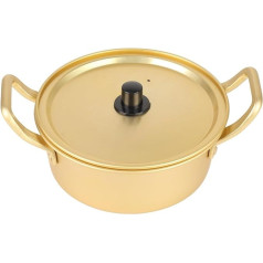 Korejas Ramen makaronu katls no dzeltena alumīnija, korejiešu makaronu katls Ramen makaronu katls, alumīnija katls, dzeltens uz ilgu laiku, var lietot ilgu laiku (16 cm)