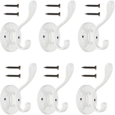 Antīkie āķi 6 gabali Retro mēteļu āķi, Vintage dvieļu āķi, drēbju āķi, cepuru āķi vannas istabai, virtuvei, mēteļu āķi