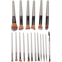 18 gab. grima otu komplekts iesācējiem, izturīgas alumīnija caurulītes, sintētiskās otas acu ēnojumiem, skropstām, skropstām, uzacīm, lai radītu grima izskatu